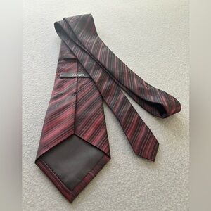 Men's Alfani Burgundy Black Silk Neck Tie